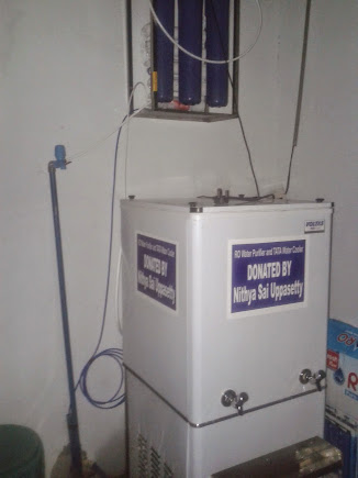 RO Water purifier and TATA VOLTAS Water cooler “Donated by Nithya Sai Uppasetty“ to provide pure co