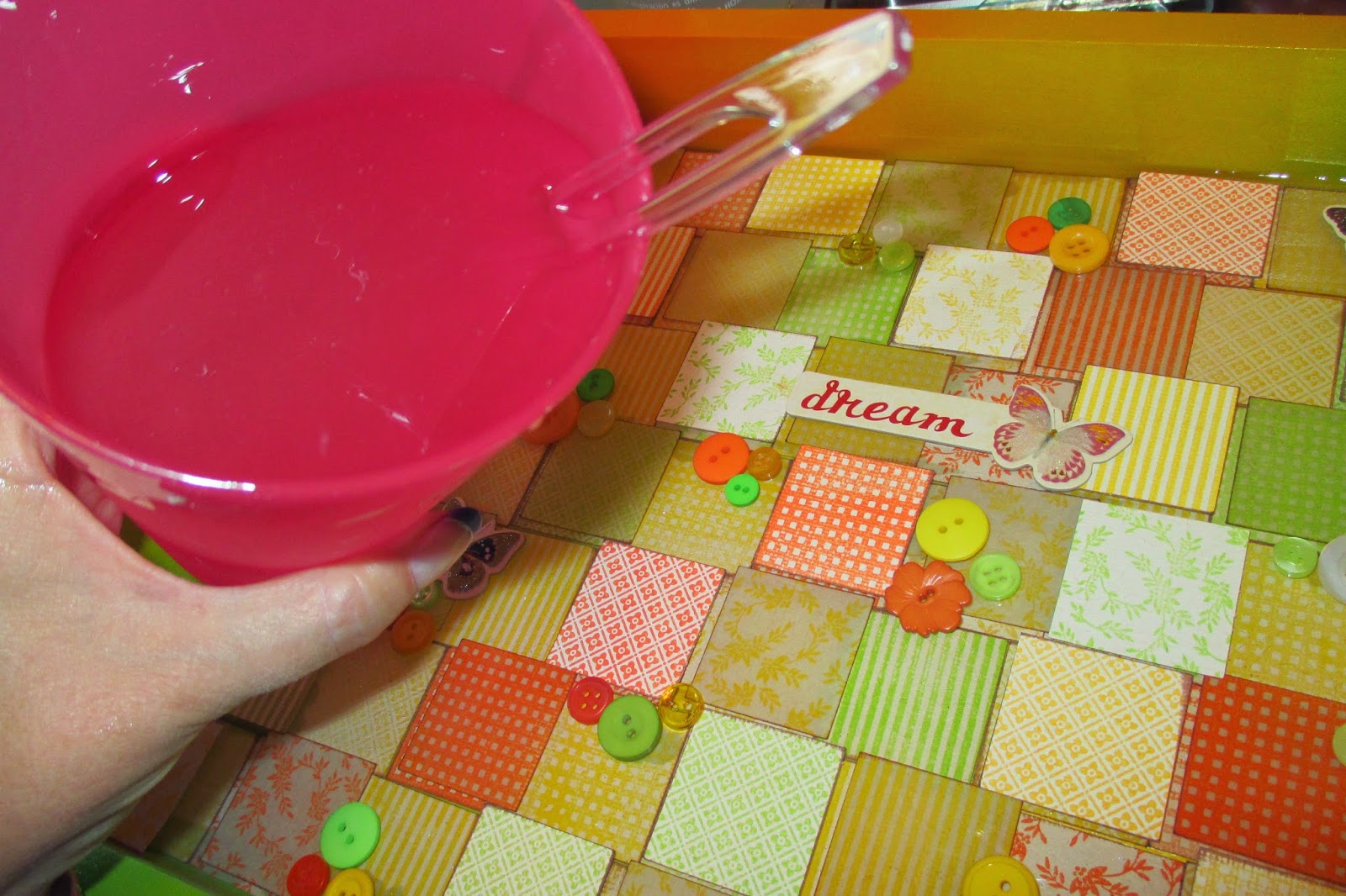 Resin Crafts Layered Resin Serving Tray