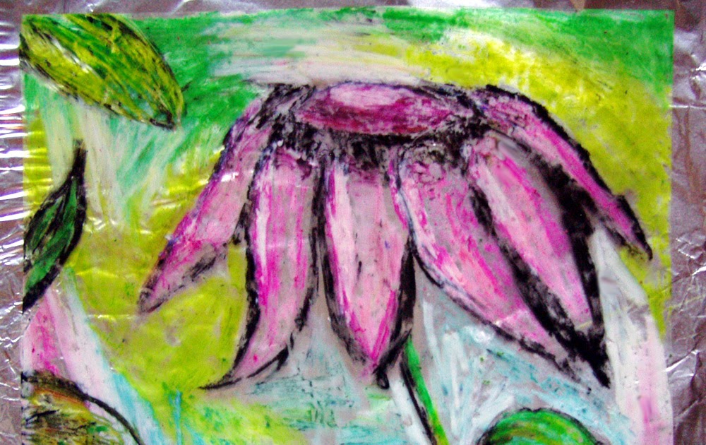 Mixed Media Manic OIL PASTELS ON ACETATE