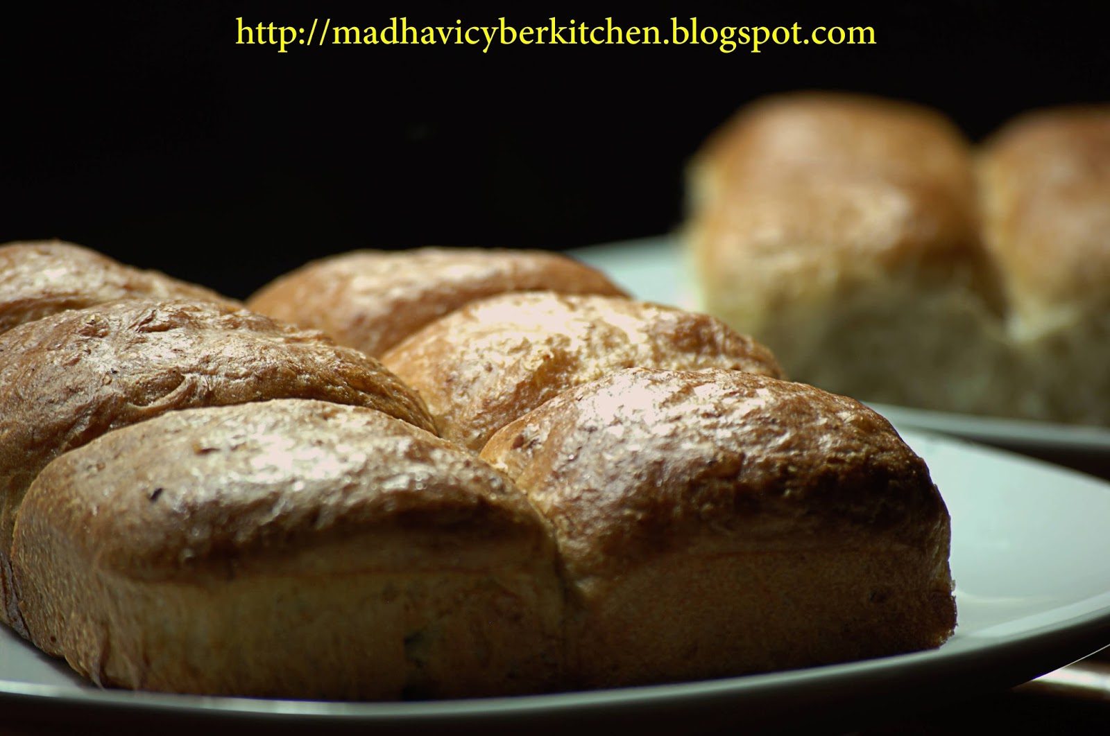 Madhavi's Cyber Kitchen Coconut Milk Dinner Rolls / Pav (Eggless)
