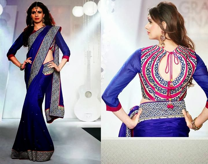 Blouse Saree 2015 Blouse Designs latest Neck blouse  Back designs  Neckline 2014 2015 Designs