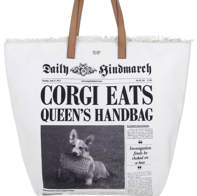 The Terrier and Lobster Anya Hindmarch Newspaper Totes