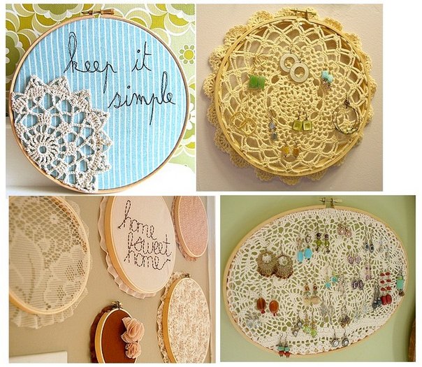 HandMadera Decorative embroidery hoops (collection of ideas)