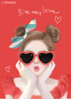 ハートのサングラス ガーリー可愛い 韓国オルチャン風の女の子のイラスト 画像 スマホ壁紙 待ち受け Naver まとめ