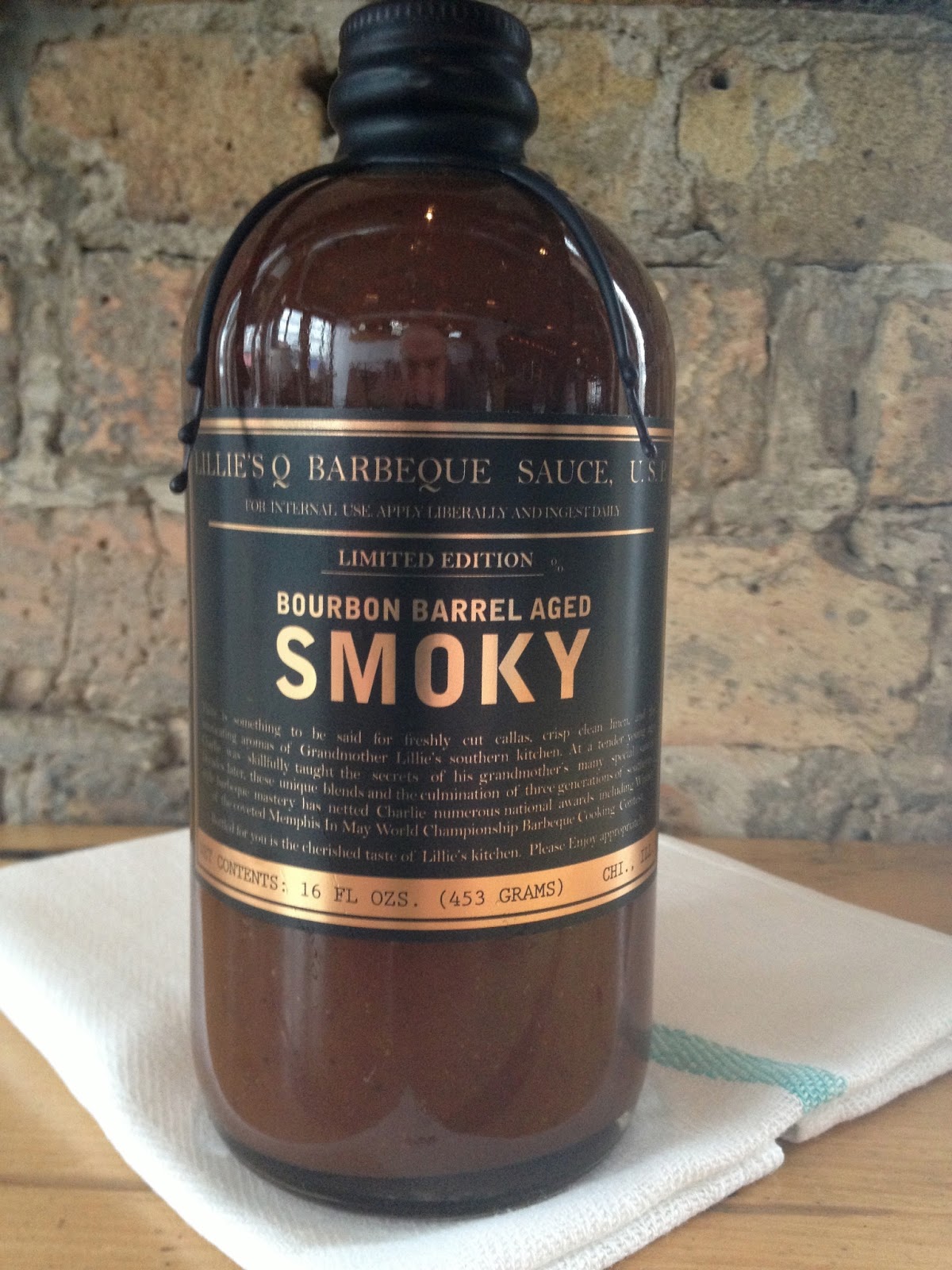 Pix724 Limited edition Lillie's Q Bourbon Barrel Aged Smoky BBQ sauce
