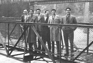 Ajedrecistas del Club Ajedrez Barcelona en La Farga de Bebié, 1956