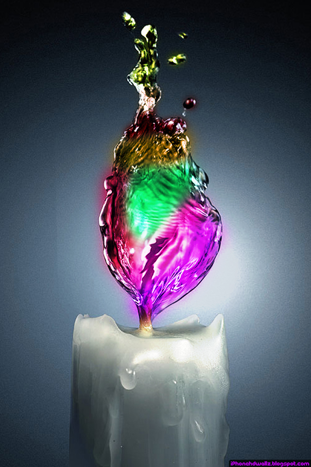 Fantasy Candle flame iPhone Wallpaper