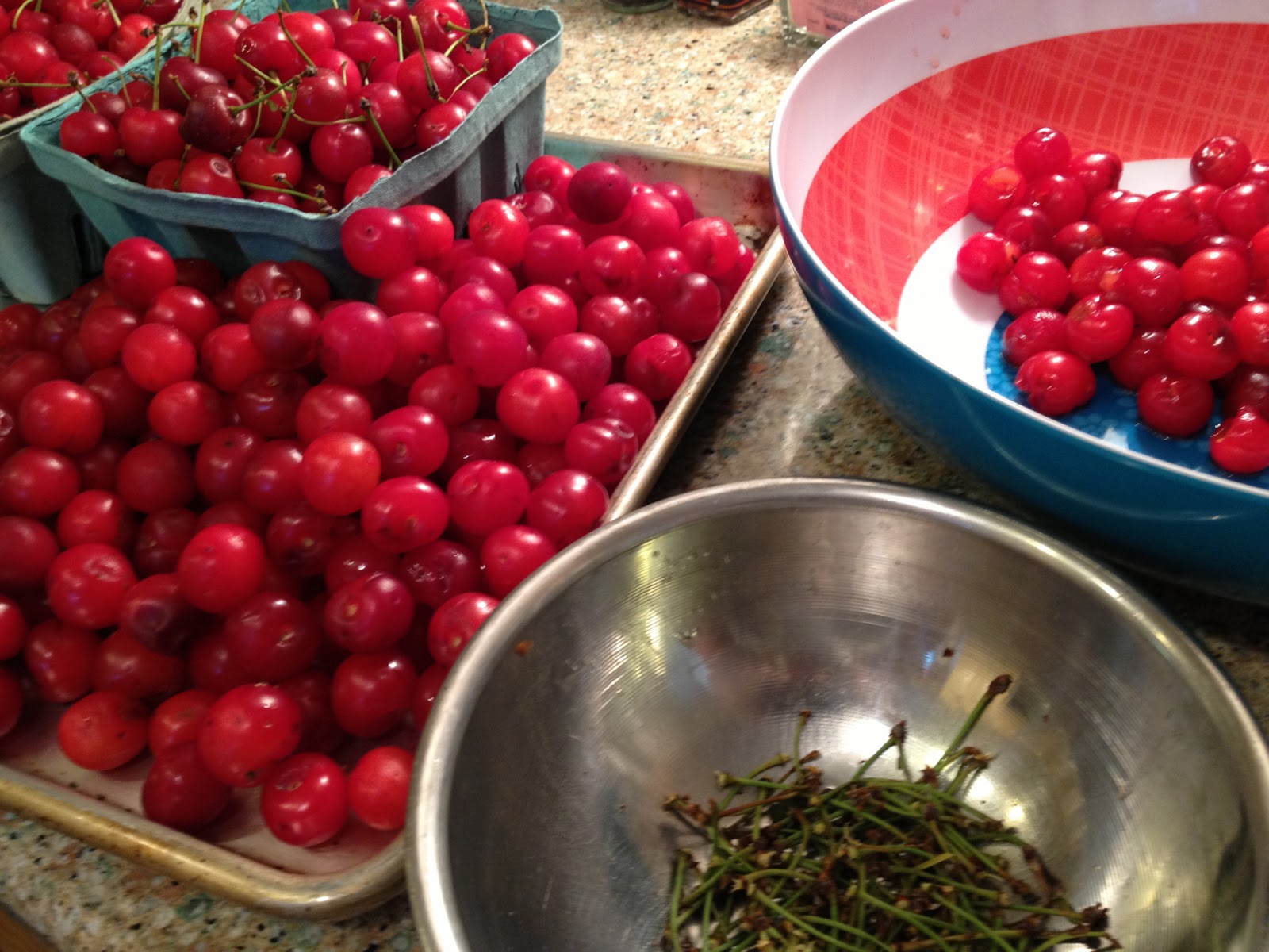 Six Degrees of Preparation Pie cherries!