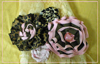 Twisted Fabric & Ribbon Flowers