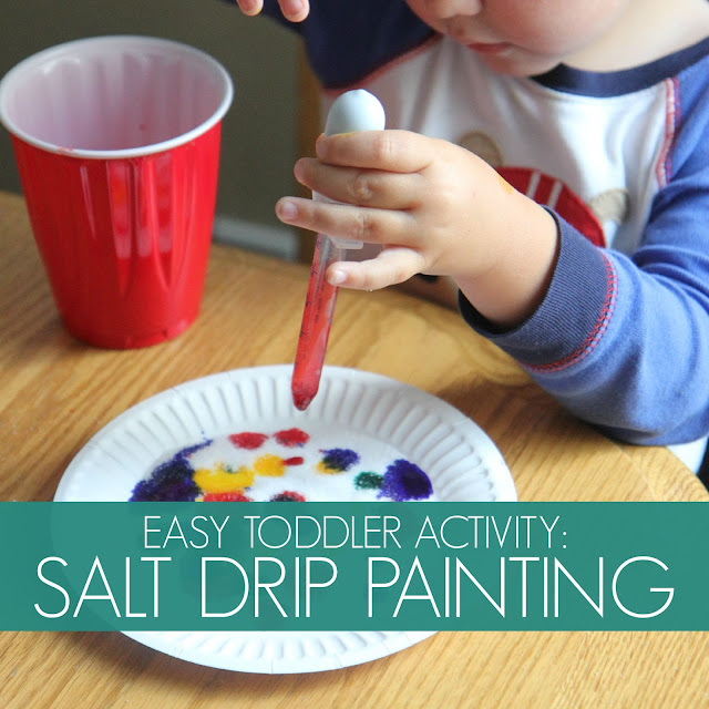 Toddler Approved! Color Play Salt Drip Painting