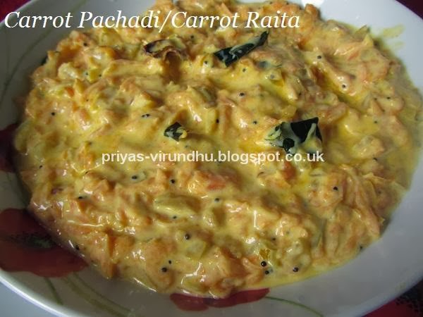 carrot pachadi/carrot raita [kerala style]