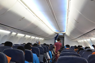 udah rapi didalam pesawat Lion Air siap untuk terbang