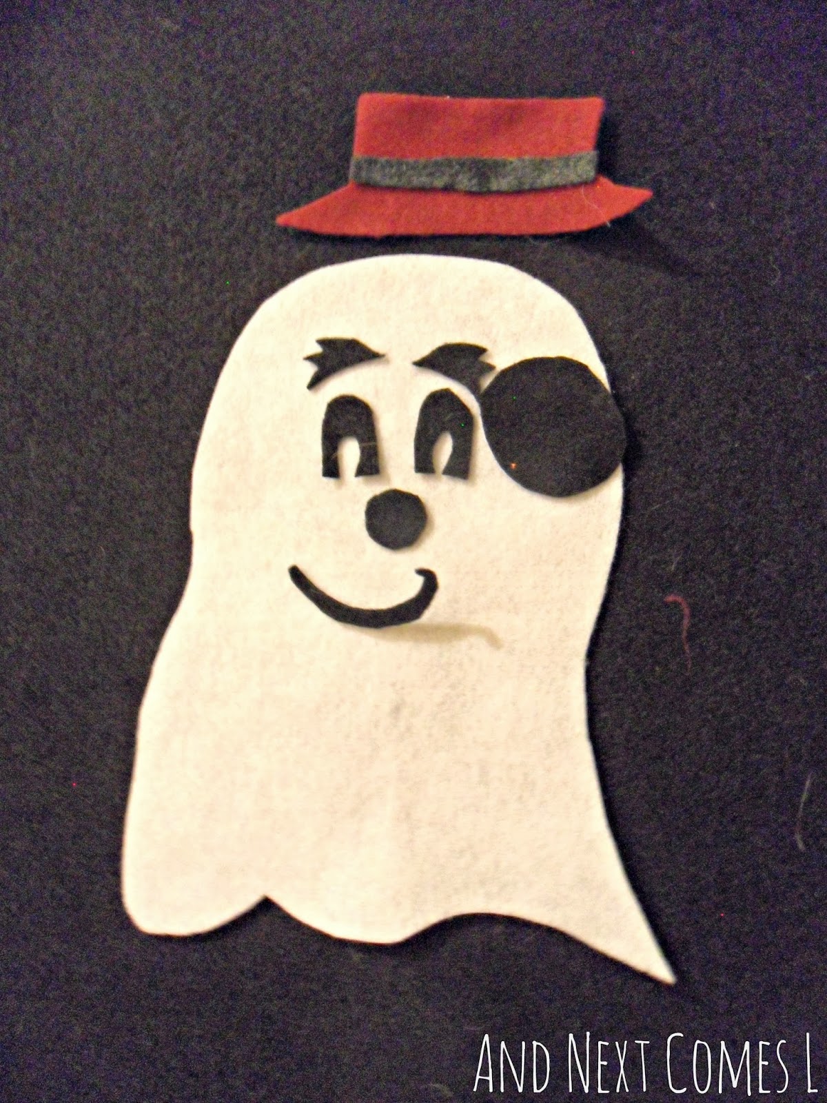 Make a Ghost Felt Board Activity And Next Comes L