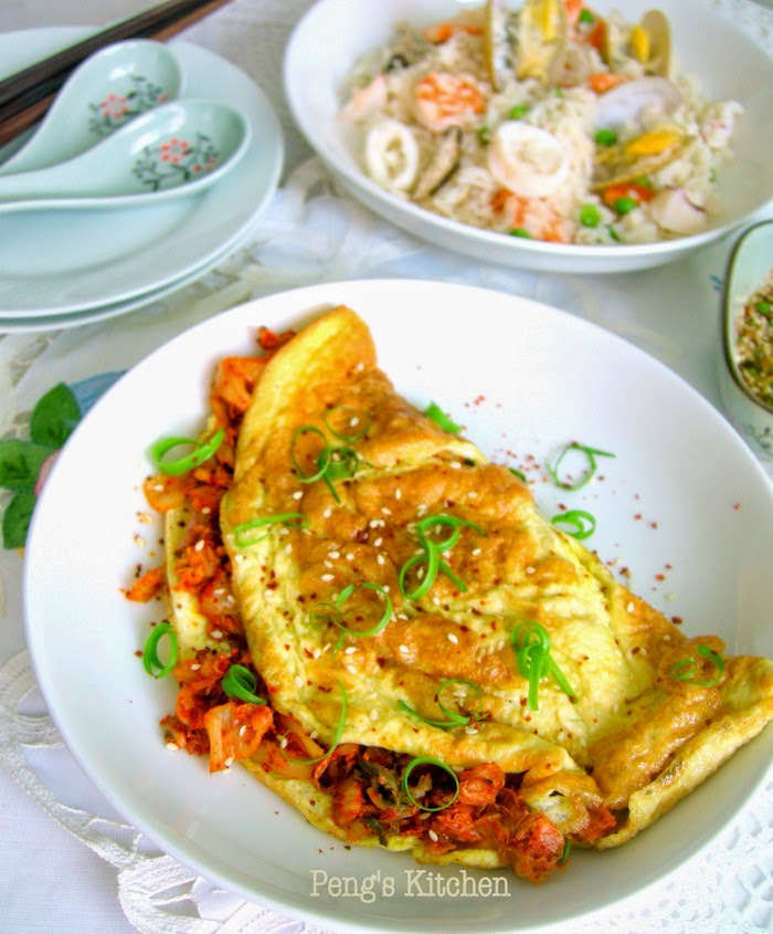 Peng's Kitchen Kimchi Cheddar Omelette