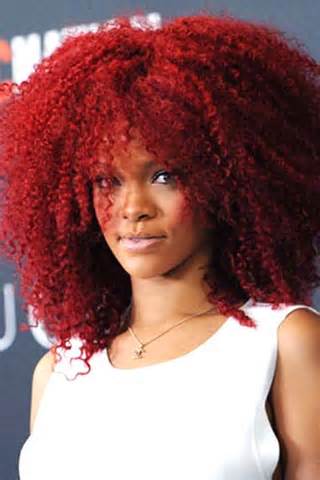 Rihanna Afro Red Hair