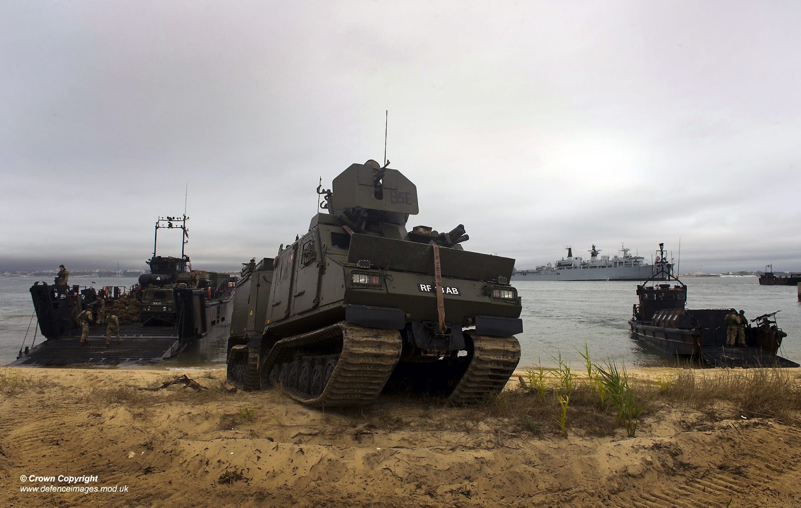 SNAFU! Royal Marines Landing Craft & Viking Armored Vehicles storming