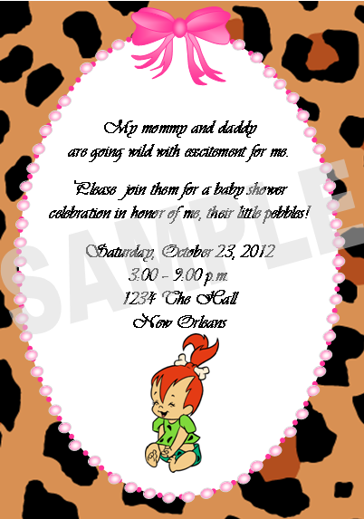 flintstones baby shower invitations