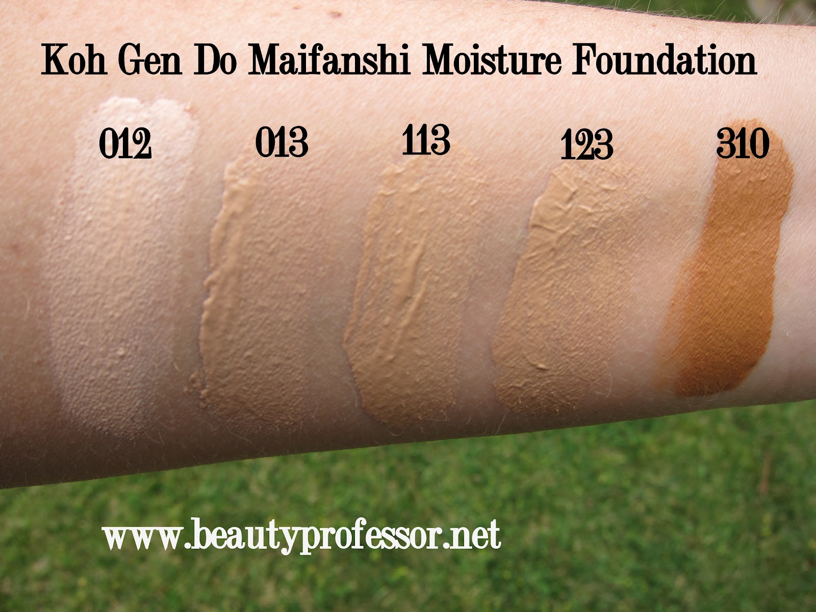 Beauty Professor Koh Gen Do Maifanshi Moisture Foundation...Swatches and Review!