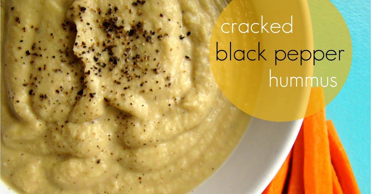 Cracked black pepper hummus