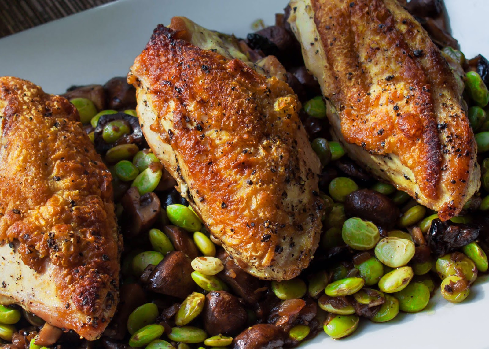 THE PANTRY PANDA Roast Chicken with Lima Bean Ragoût.