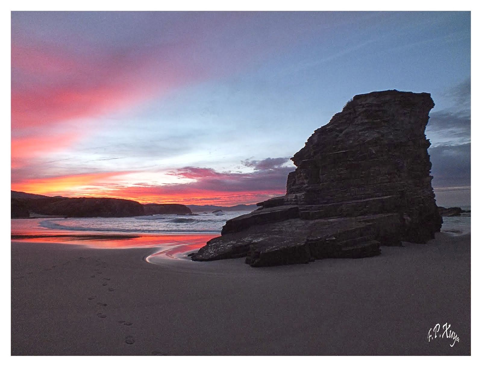 Ocaso en Playa de Illas