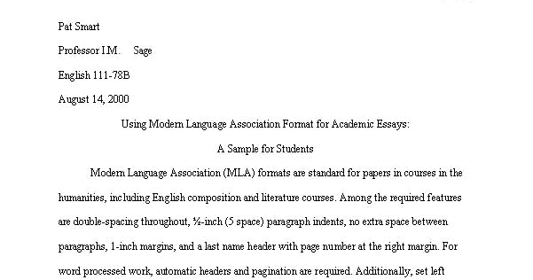 writing in mla format