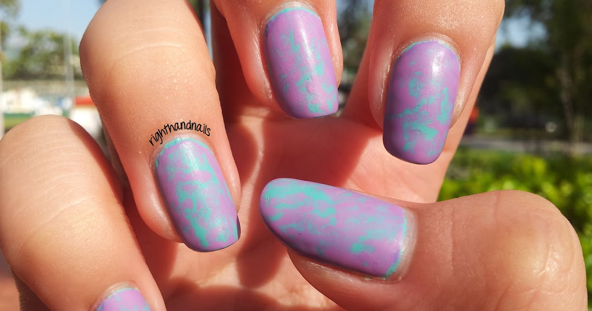 righthandnails Saran Wrap nails