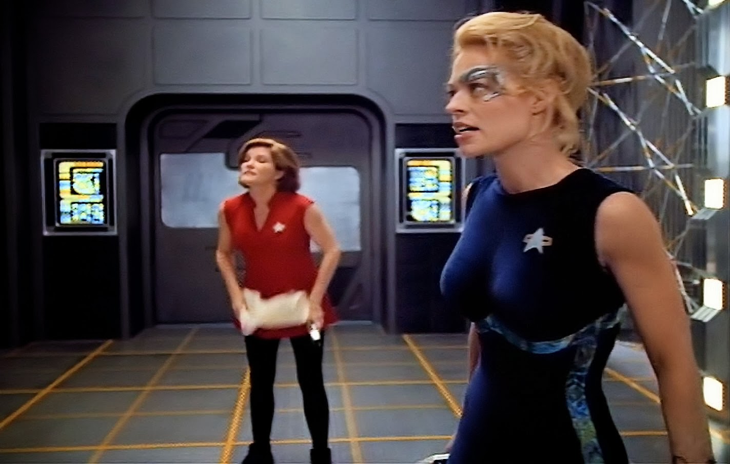 Jeri Ryan Blue Velocity Jumpsuit from Star Trek: Voyager episode "Hope...