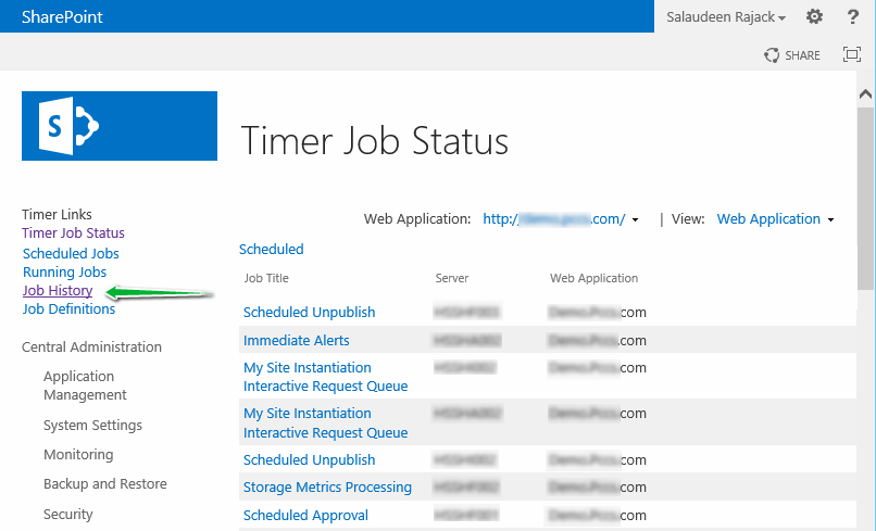 job history