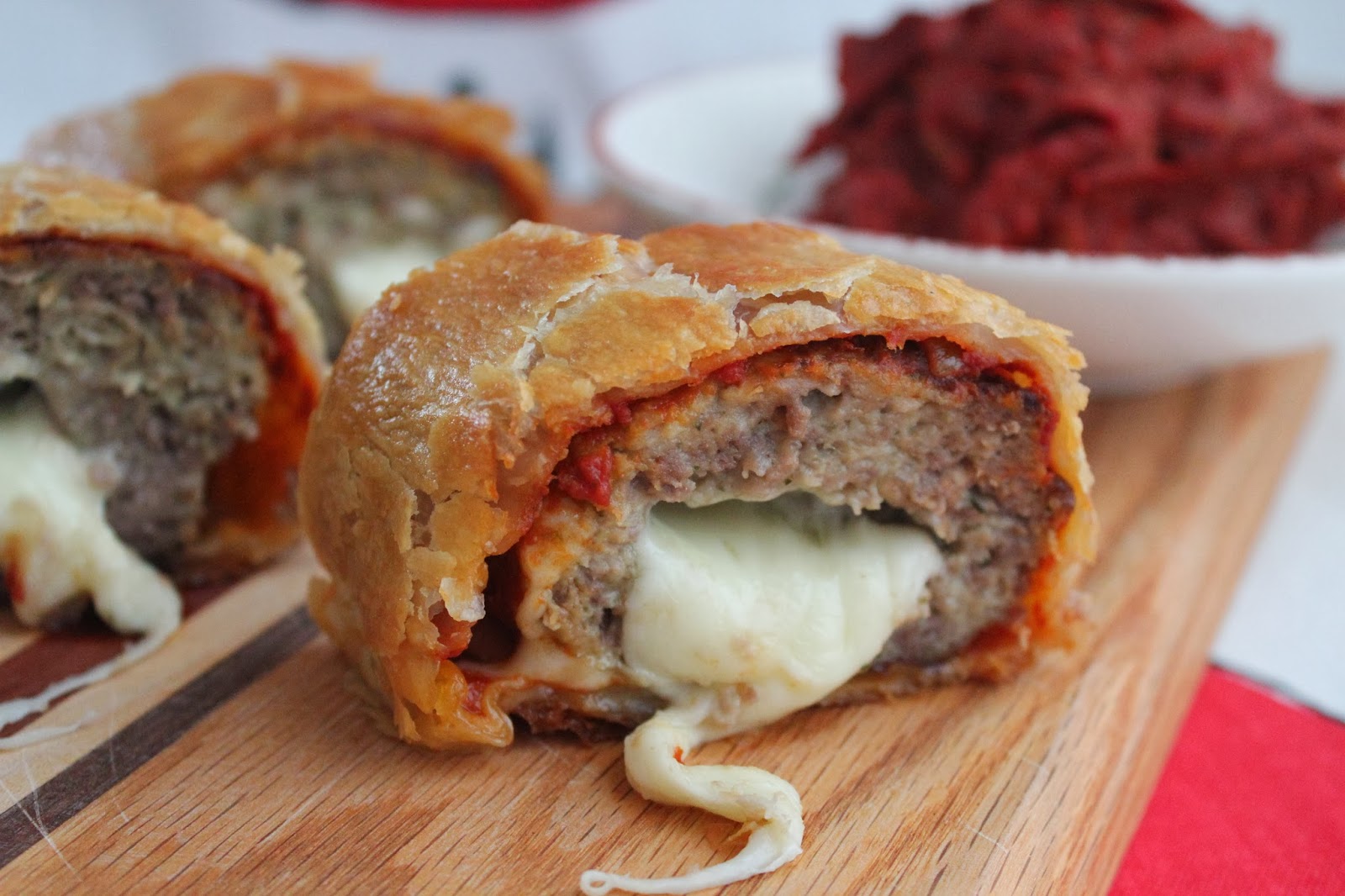 Delicious Dishings Meatball Wellington From Stuffed The Ultimate