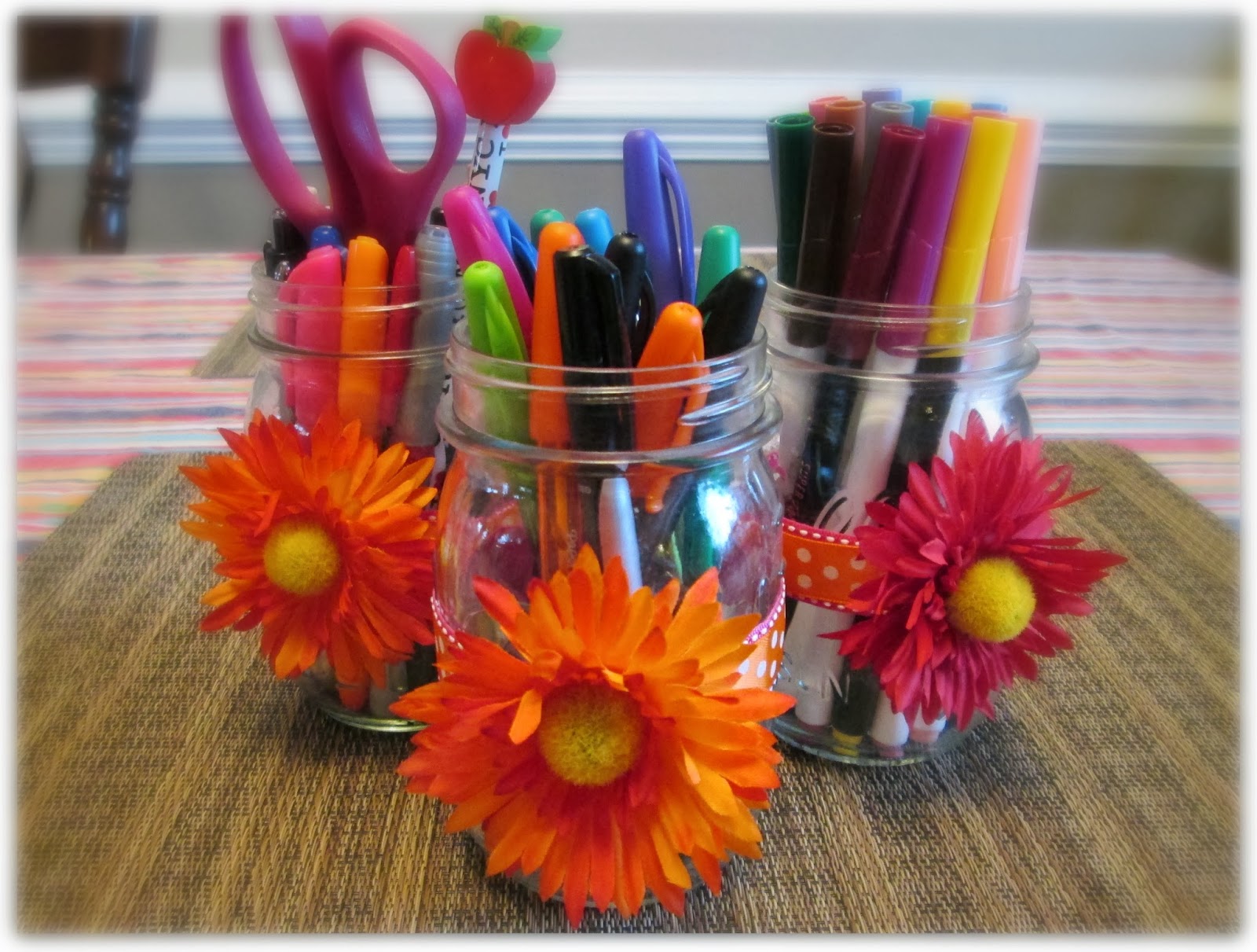 Laura's Plans Mason Jar Pencil Cups