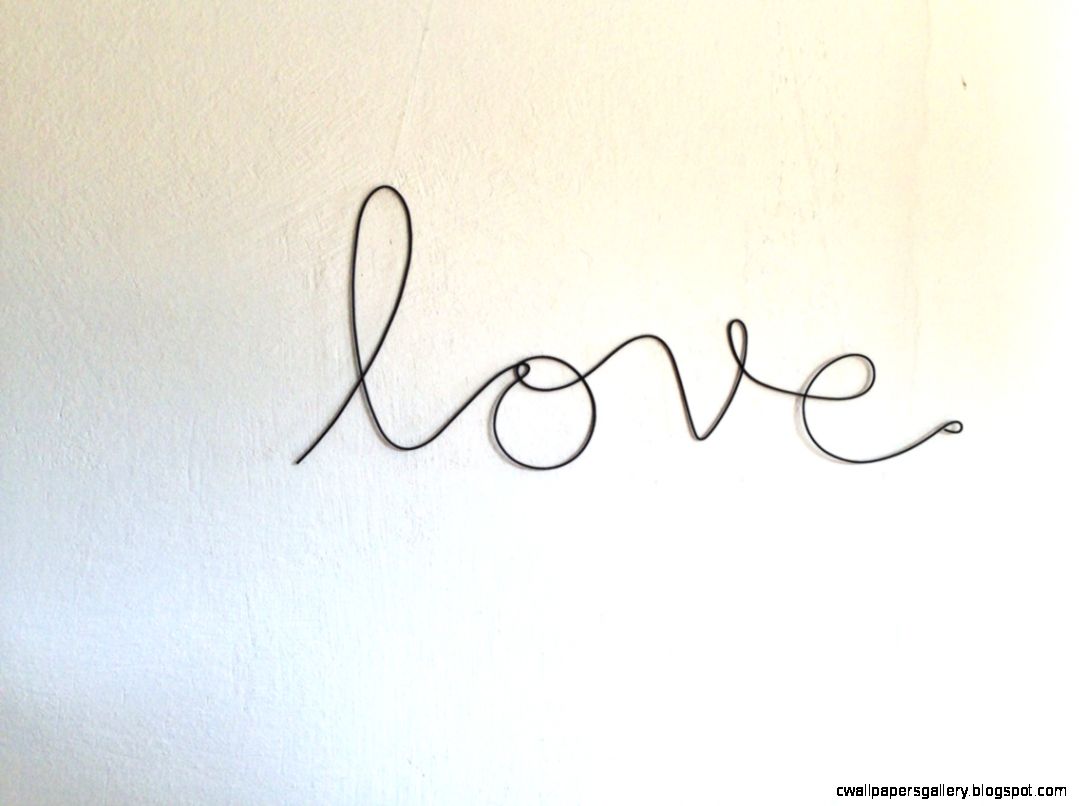 Soft cursive love wall phrase colourful by SatarasWireCrafts Soft cursive love wall phrase colourful by SatarasWireCrafts