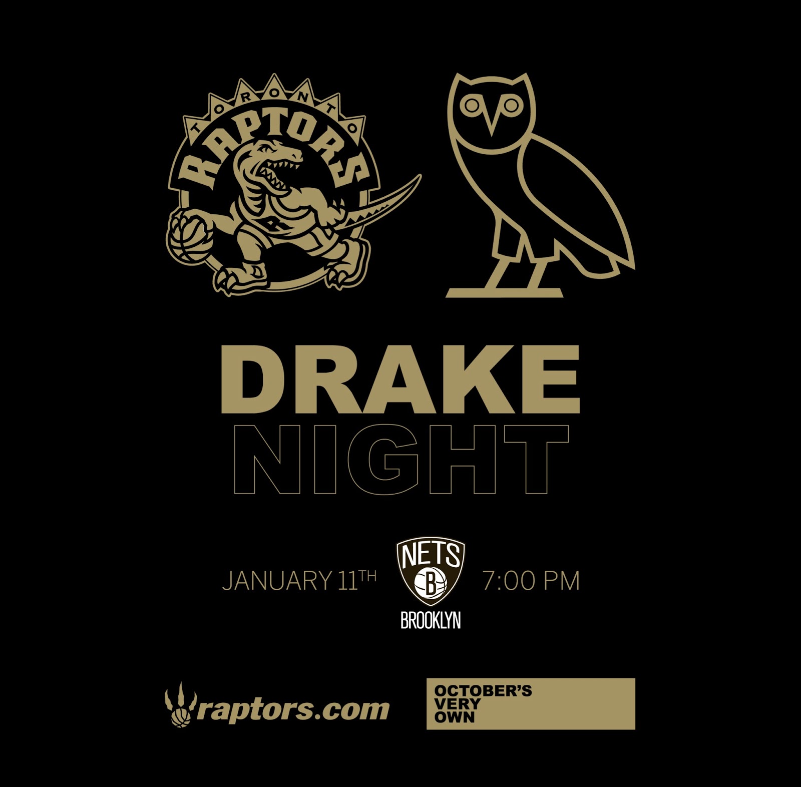 OCTOBERS VERY OWN Toronto Raptors Drake Night