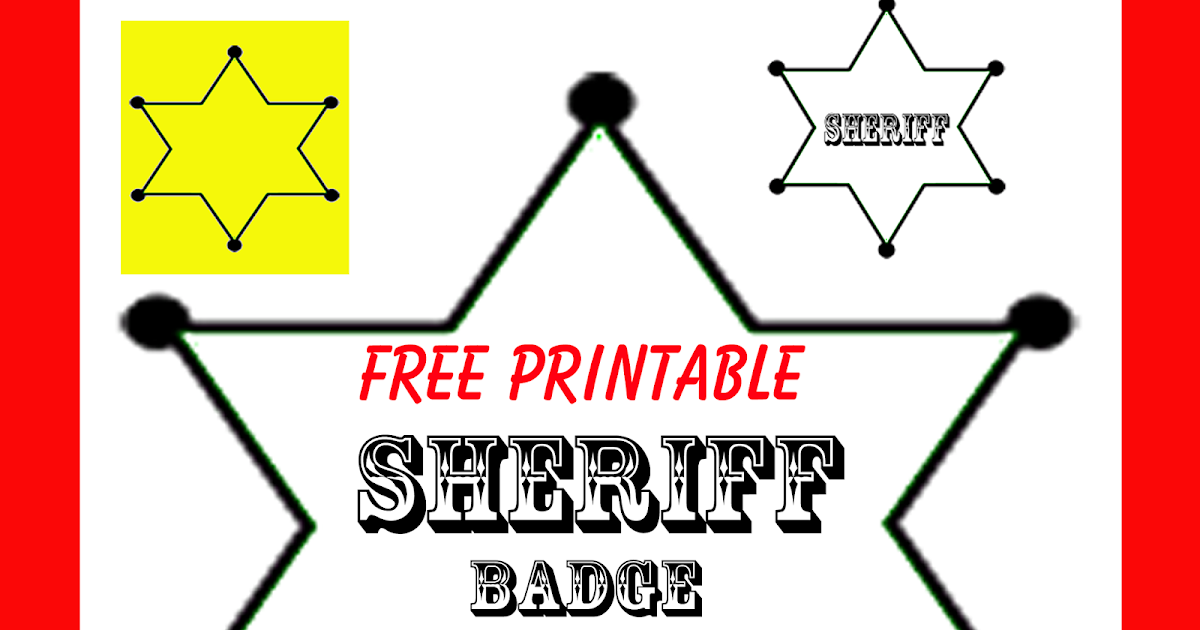 Crafts And Creations By Dancing Cowgirl Design Free Printable Sheriff