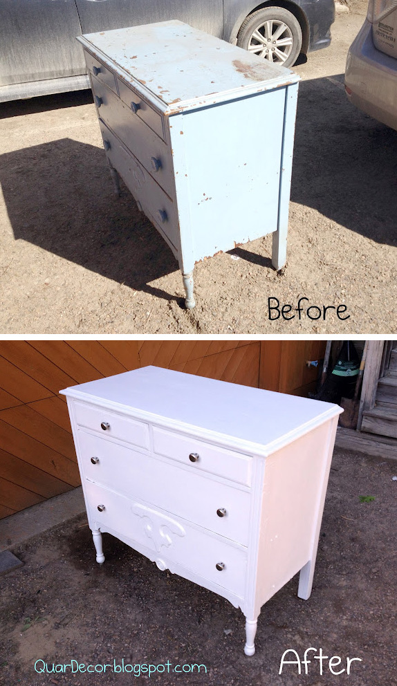 QuarDecor Freebie Revamp White Dresser