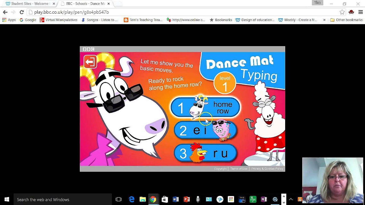 Dance Mat Typing Level 3 Stage 1 Dance Choices