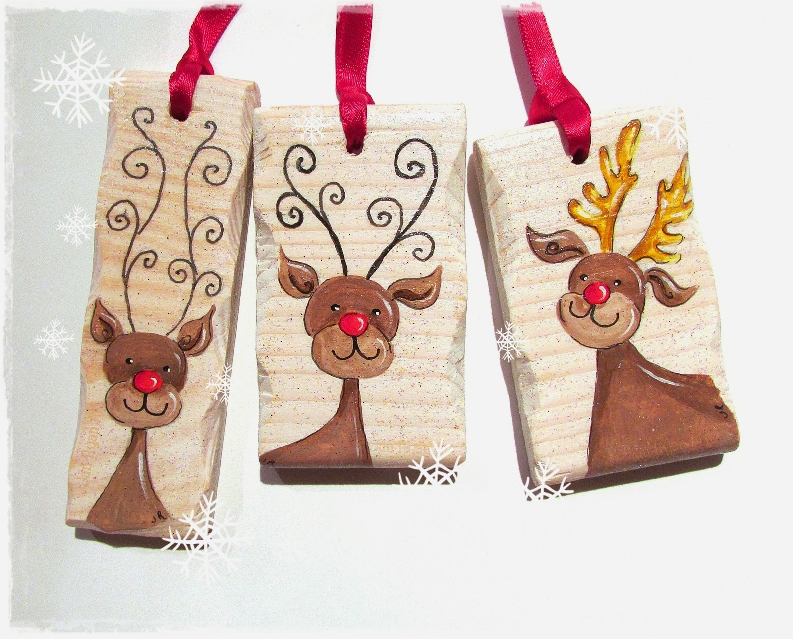 Handcrafted by Picto Rudolph the Red Nosed Reindeer & Christmas Tree