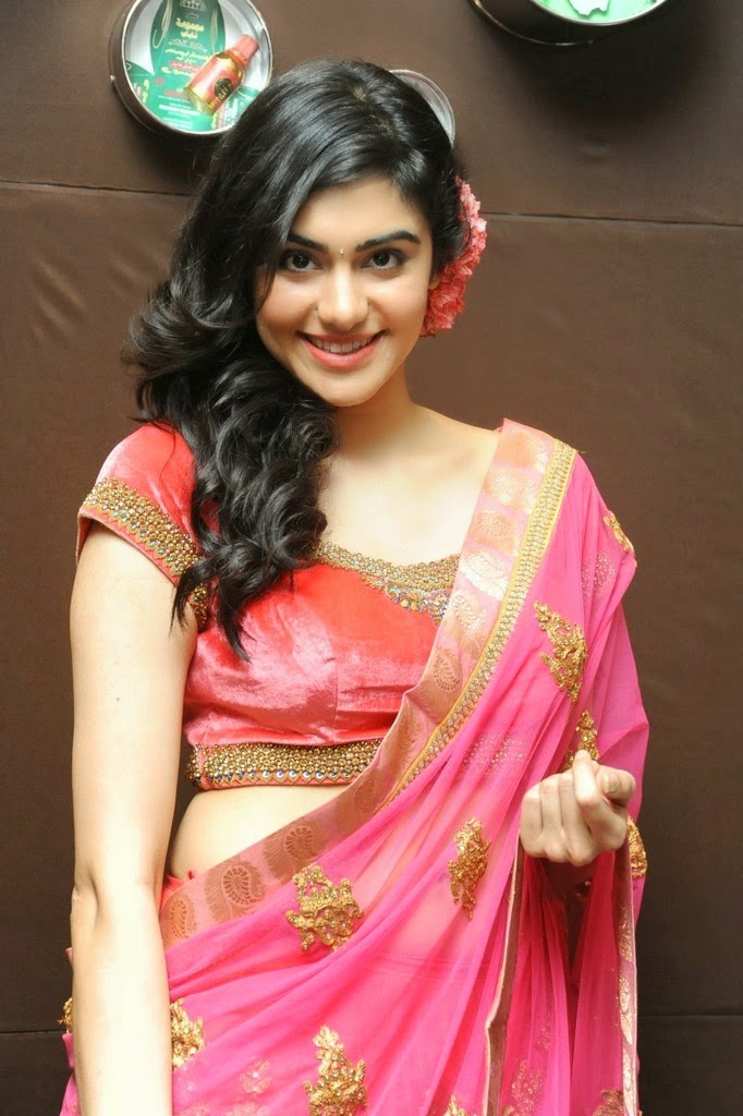 Adah Sharma Actress In Red Saree HQ Latest Photo Gallery