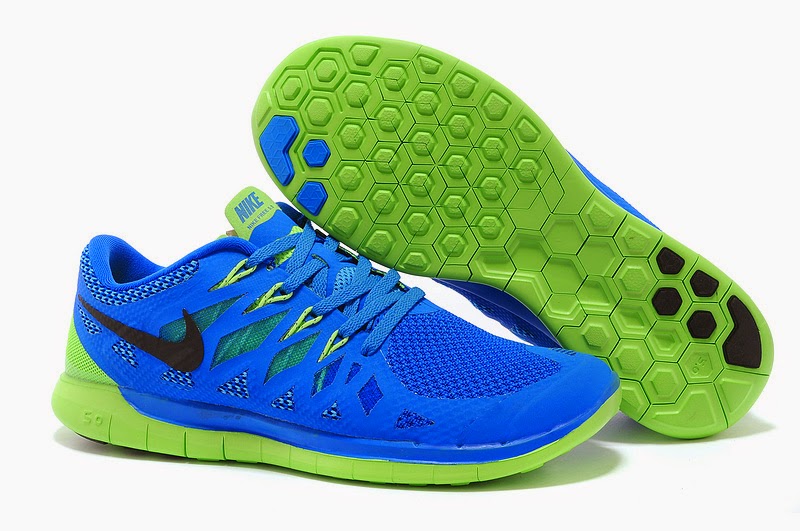 Wholesale Nike Free 50 Mens Blue Fluorescence Green Running Fashion's