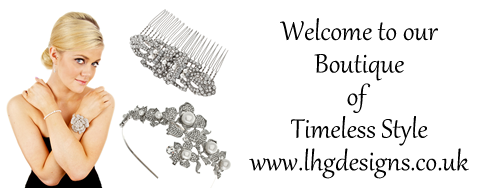 Bridal hair accessories and Jewellery vintage unique award winning LHG Designs
