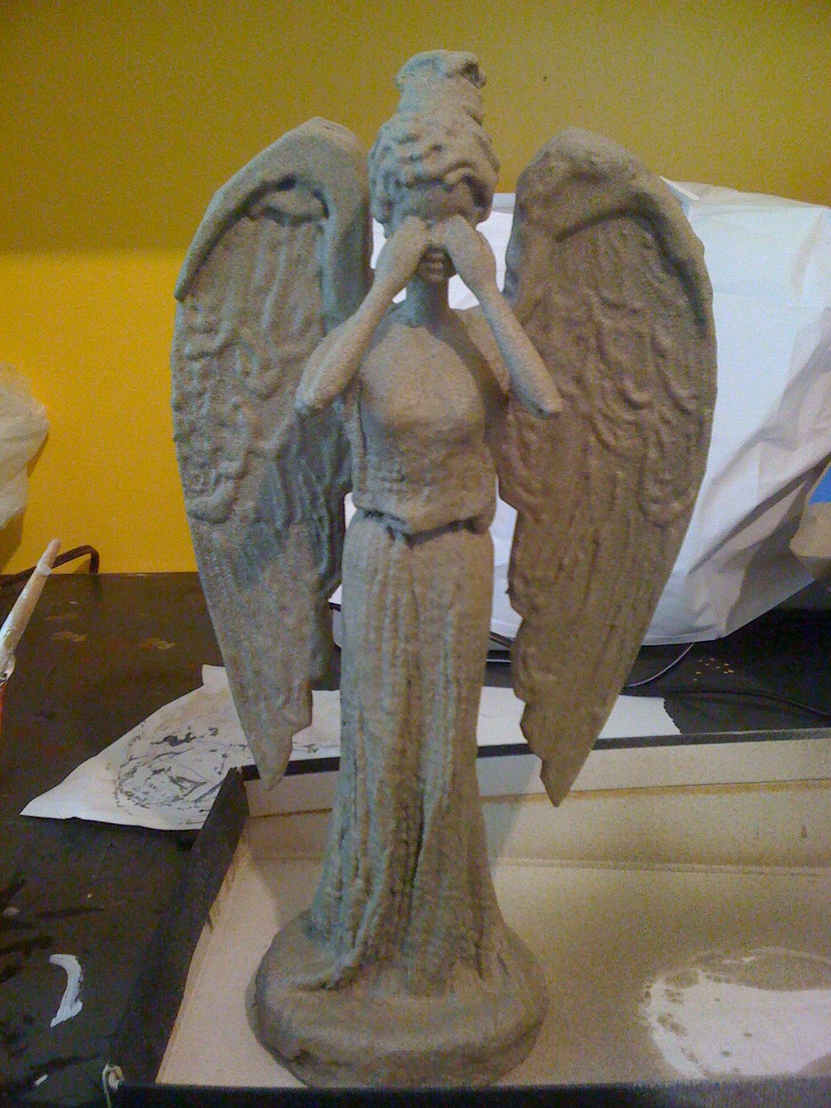 Teen DIY Doctor Who Weeping Angel DIY