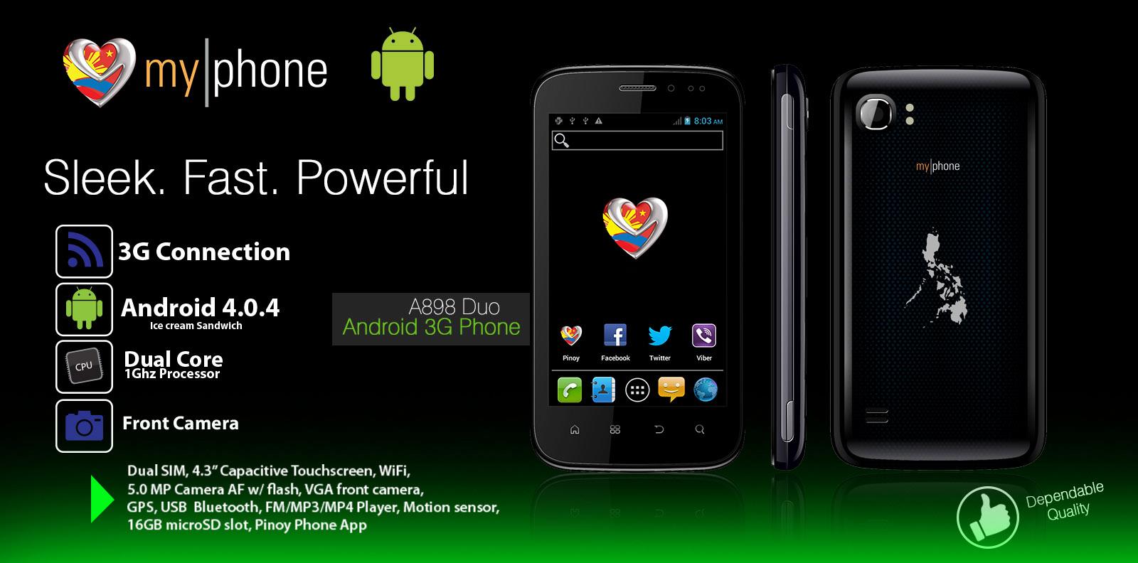 MyPhone A898 DUO Android 3G Phone