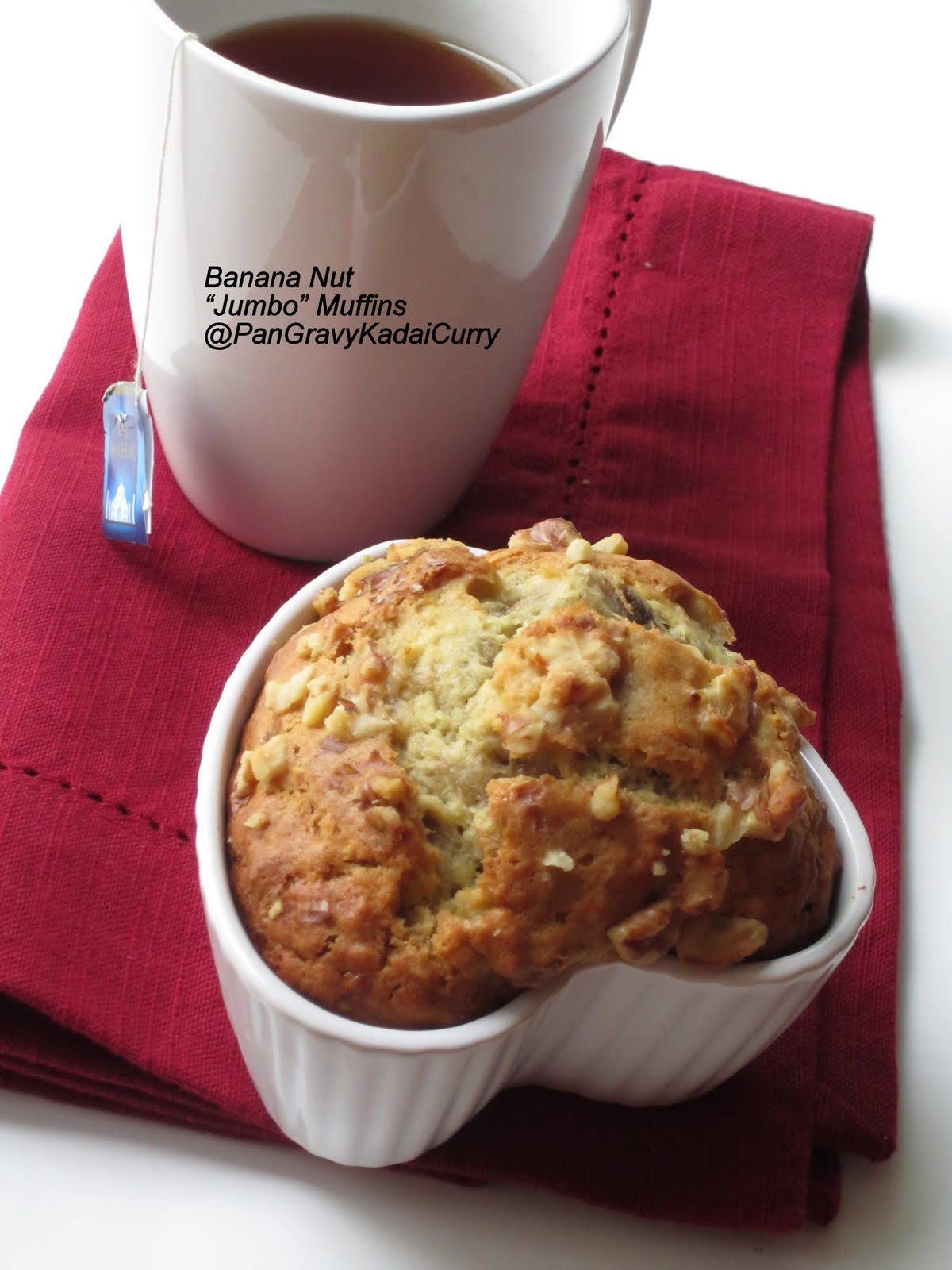 Pan Gravy Kadai Curry Banana Nut "Jumbo" (HeartShaped) Muffins