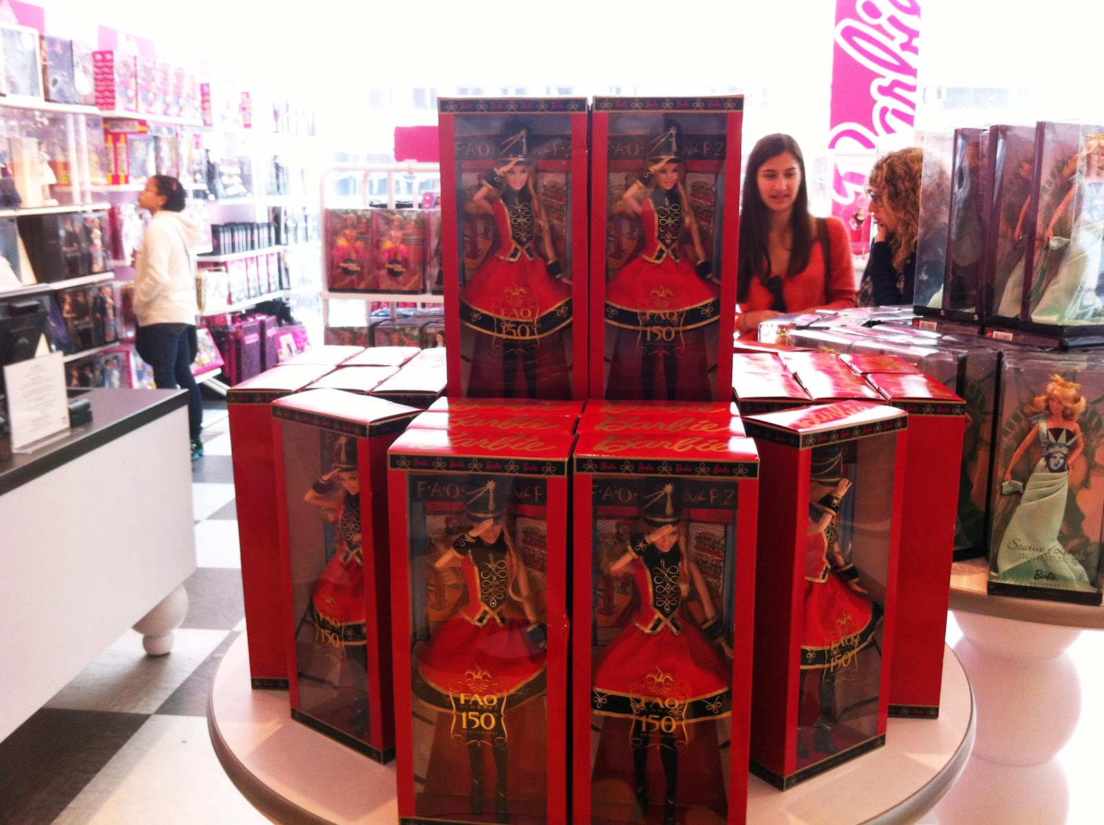 fao schwarz barbie section