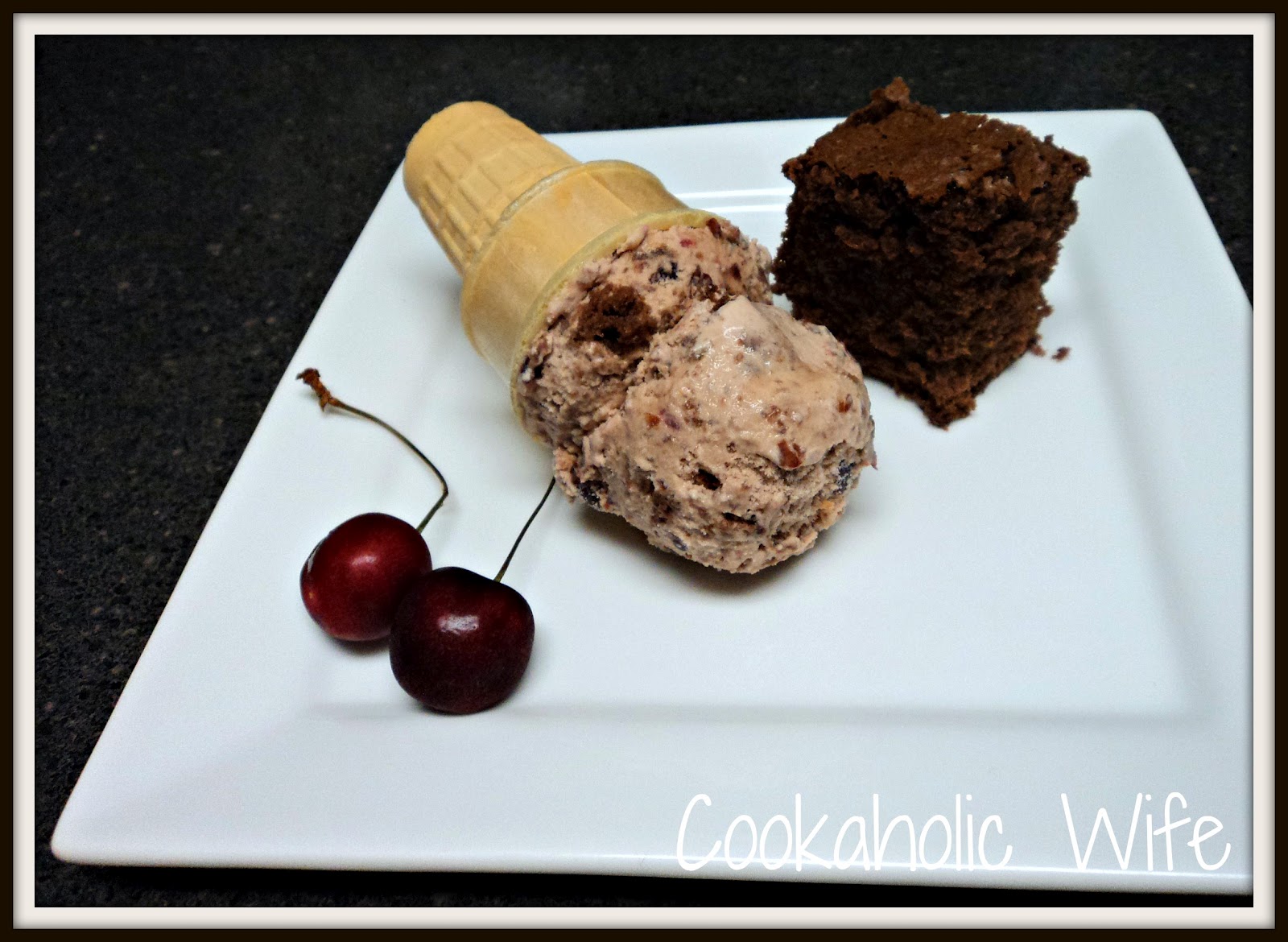 Cherry & Brownie Bite Ice Cream Cookaholic Wife