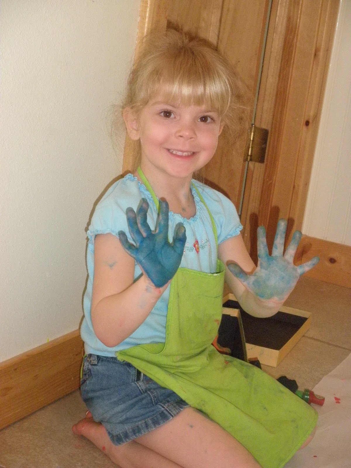 MIDDLE of SOMEWHERE Painting with Littles