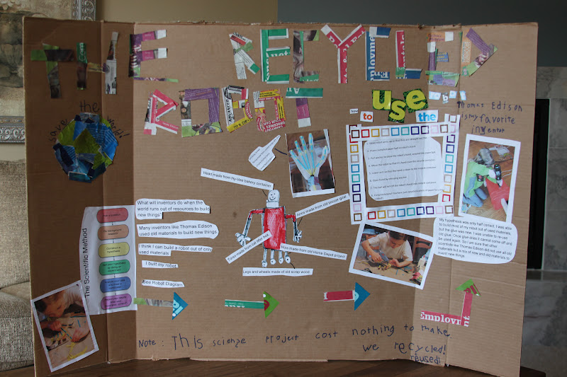 Free Science Fair Projects Experiments Science Fair Project Recycled Robot