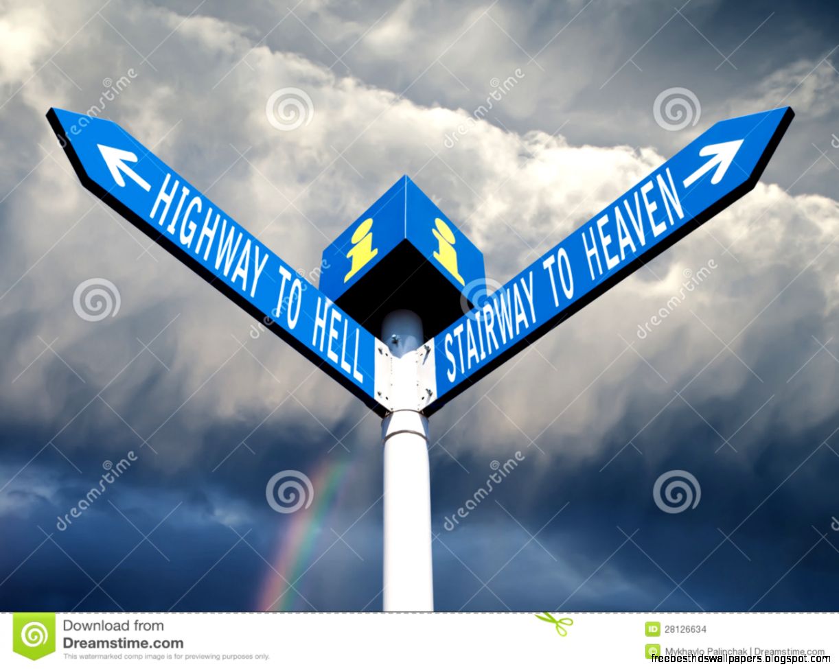 Heaven and Hell Sign Heaven and Hell Sign