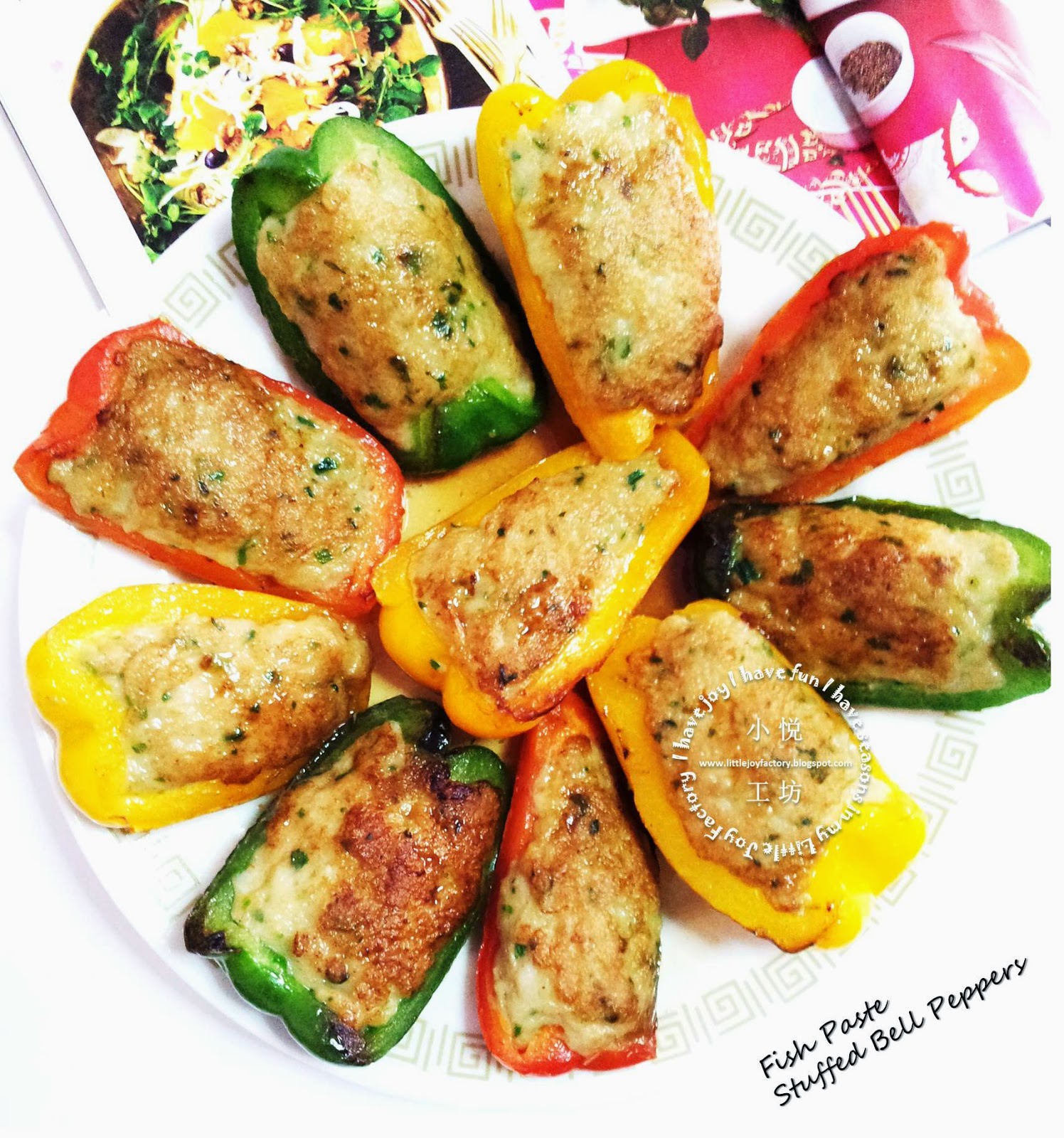Fish Paste Stuffed Bell Peppers