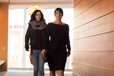 Image of Carrie-Anne Moss and Krysten Ritter in the TV series Jessica Jones